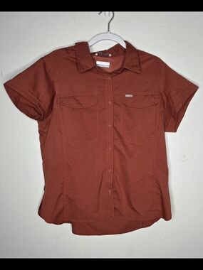 Columbia Short-Sleeve Button-Down Shirt - Rust
